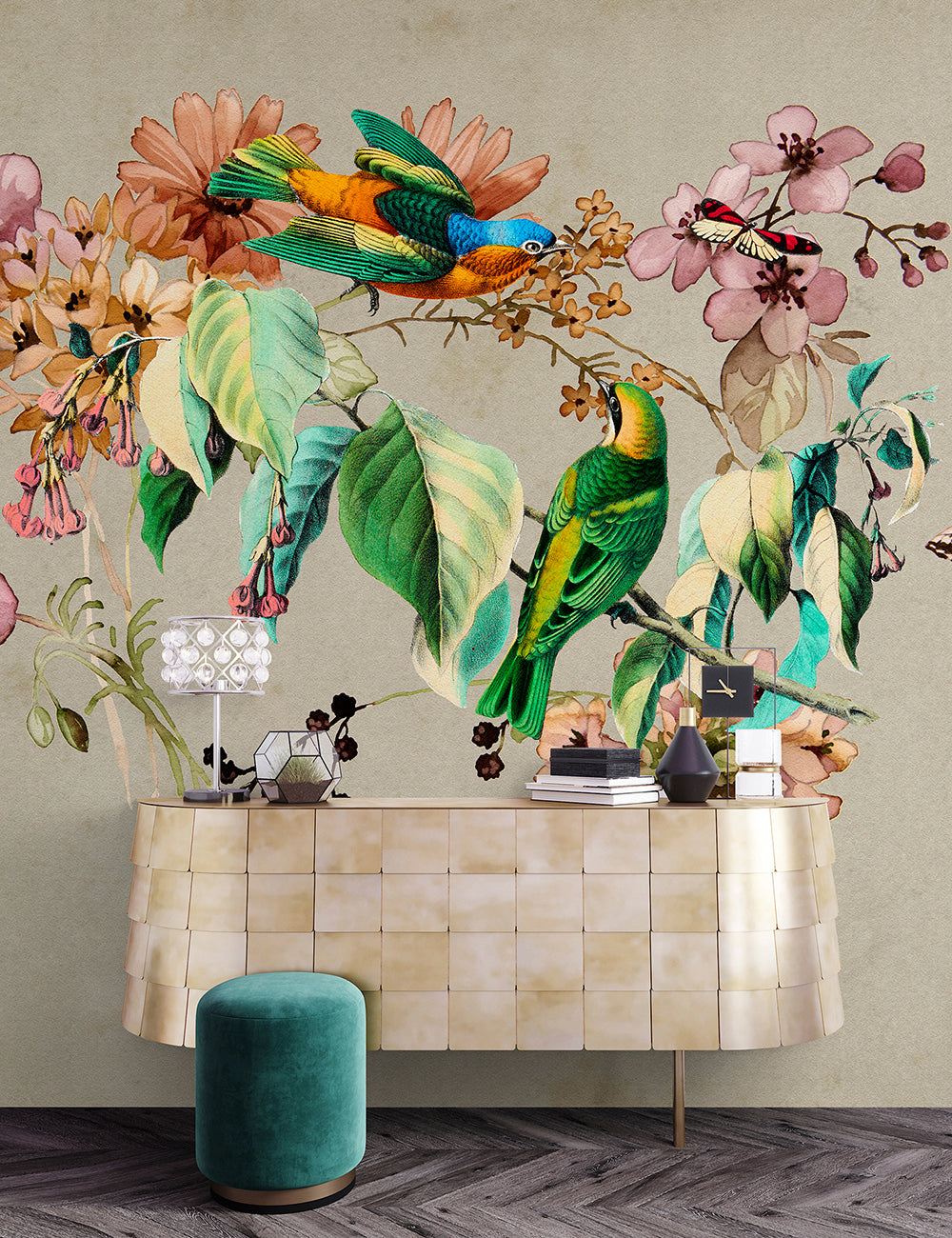 Walls by Patel 3 - Love Nest Watercolour digital print AS Creation    