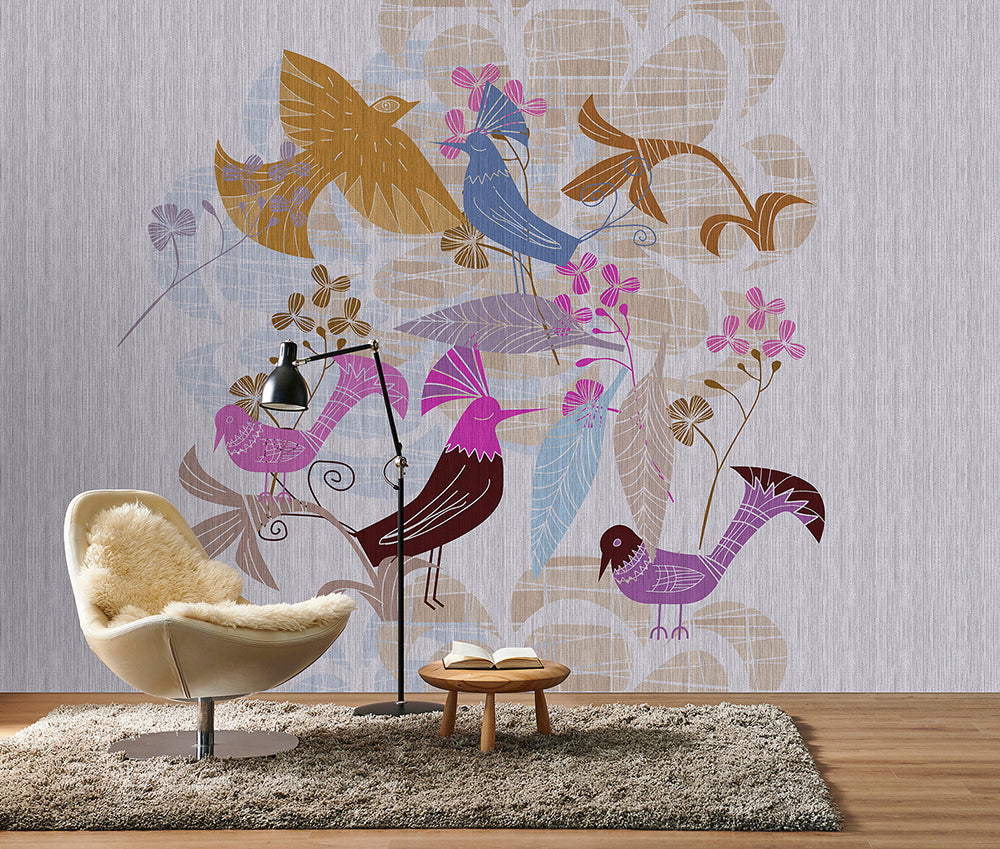 Walls by Patel 3 - Birdland digital print AS Creation    
