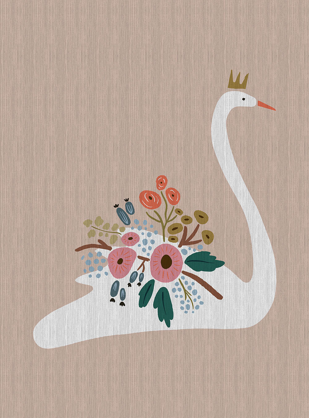 Walls by Patel 3 - Up North Swan digital print AS Creation Beige   DD122464
