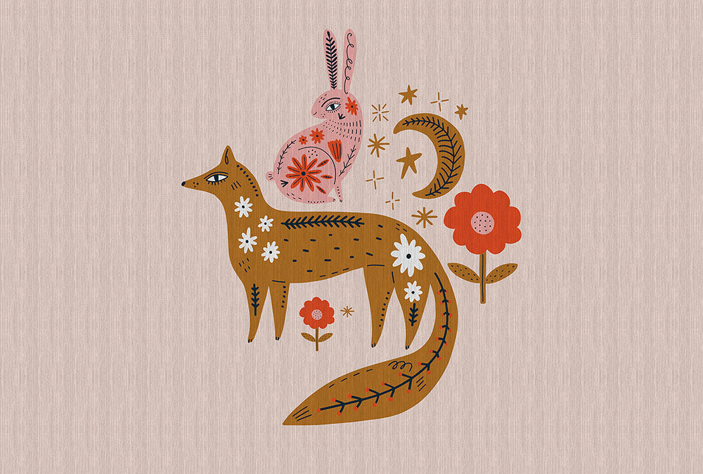 Walls by Patel 3 - Up North Fox digital print AS Creation Beige   DD122468
