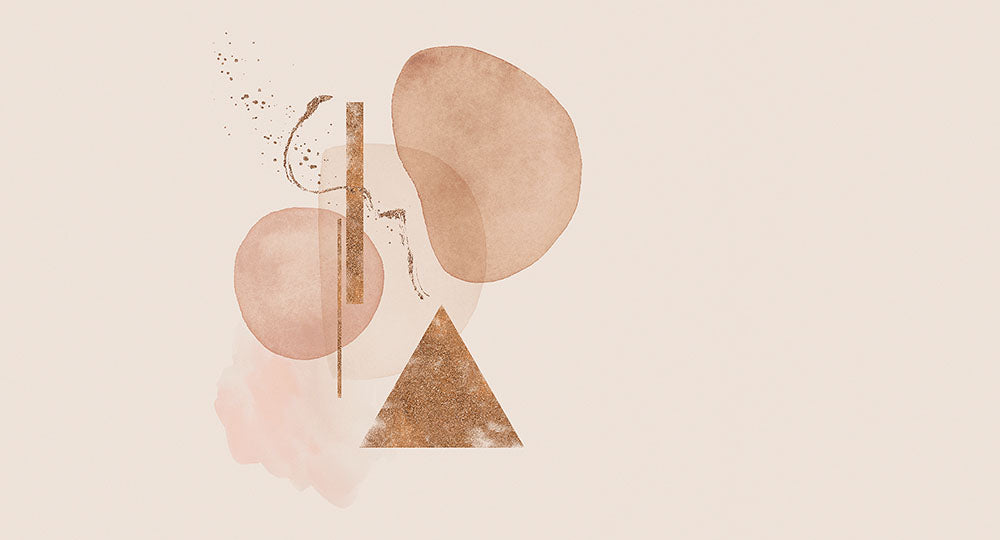 Walls by Patel 3 - Gold Mine Abstract Shapes digital print AS Creation Beige   DD122476