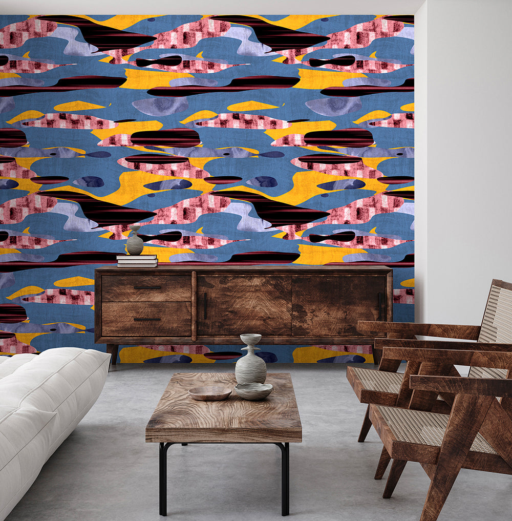Walls by Patel 3 - Zimbabwe Blue digital print AS Creation    