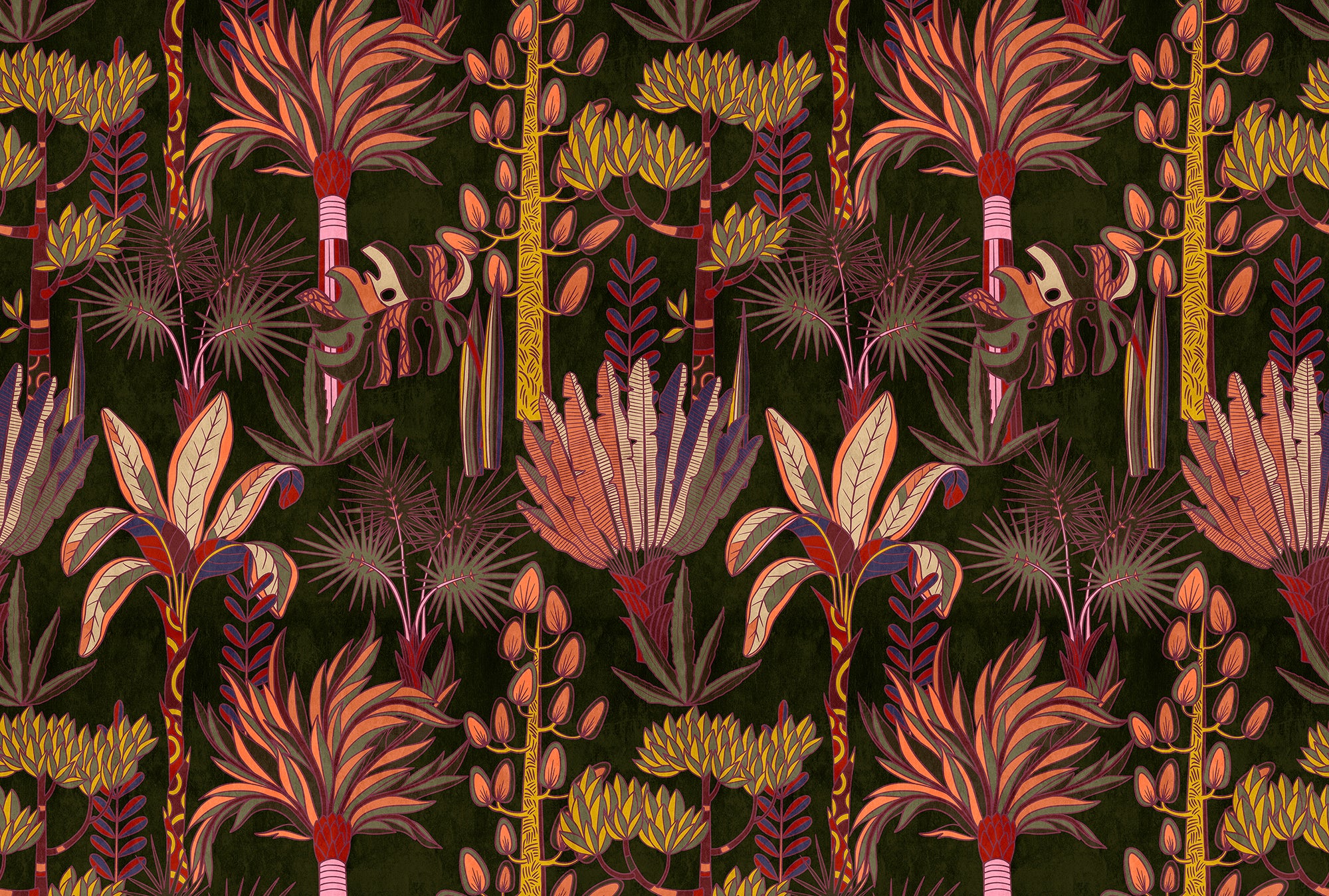 Walls by Patel 3 - Lagos Jungle digital print AS Creation Brown-Orange   DD122808
