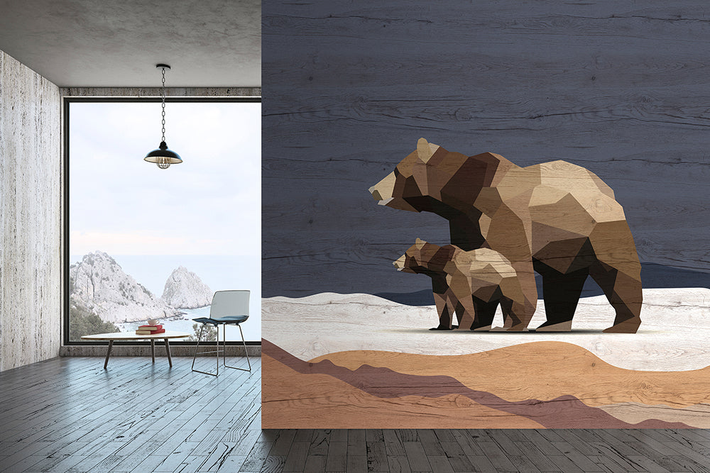Walls by Patel 3 - Yukon Bears digital print AS Creation    