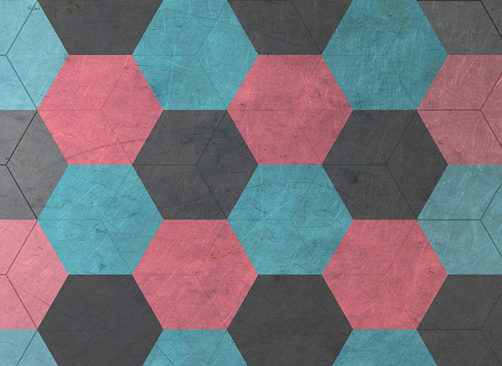 Designwalls 2 - Vintage Hexagon digital print AS Creation Pink   DD123559