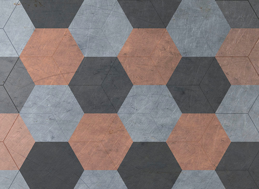 Designwalls 2 - Vintage Hexagon digital print AS Creation Grey   DD123561