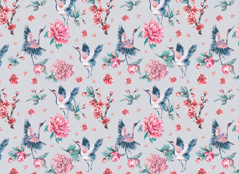Designwalls 2 - Pink Crane digital print AS Creation Pink   DD123719