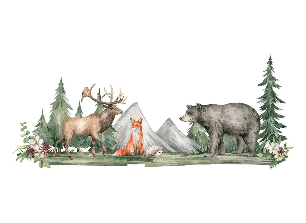 Designwalls 2 - Forest Animals digital print AS Creation Green   DD123946
