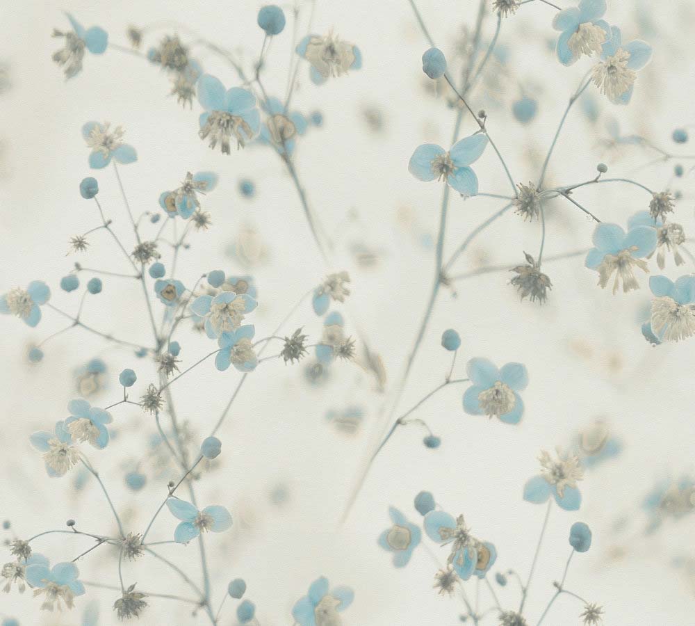 Pint Walls - Daffodils botanical wallpaper AS Creation Roll Blue  387262
