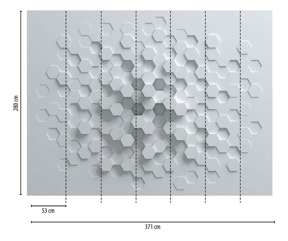 The Wall - Embossed Hexagons smart walls AS Creation    