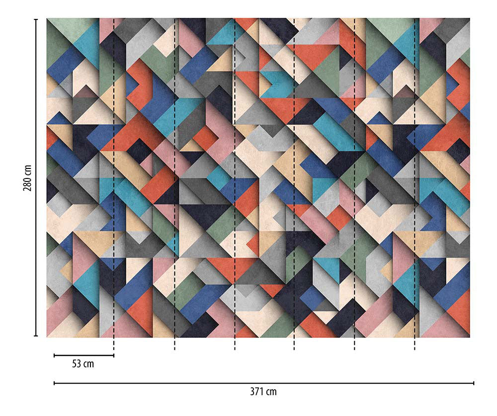 The Wall - Embossed Shapes smart walls AS Creation    