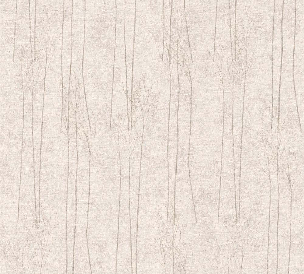 Hygge 2 -  Tall Grass botanical wallpaper AS Creation Roll Light Grey  386142