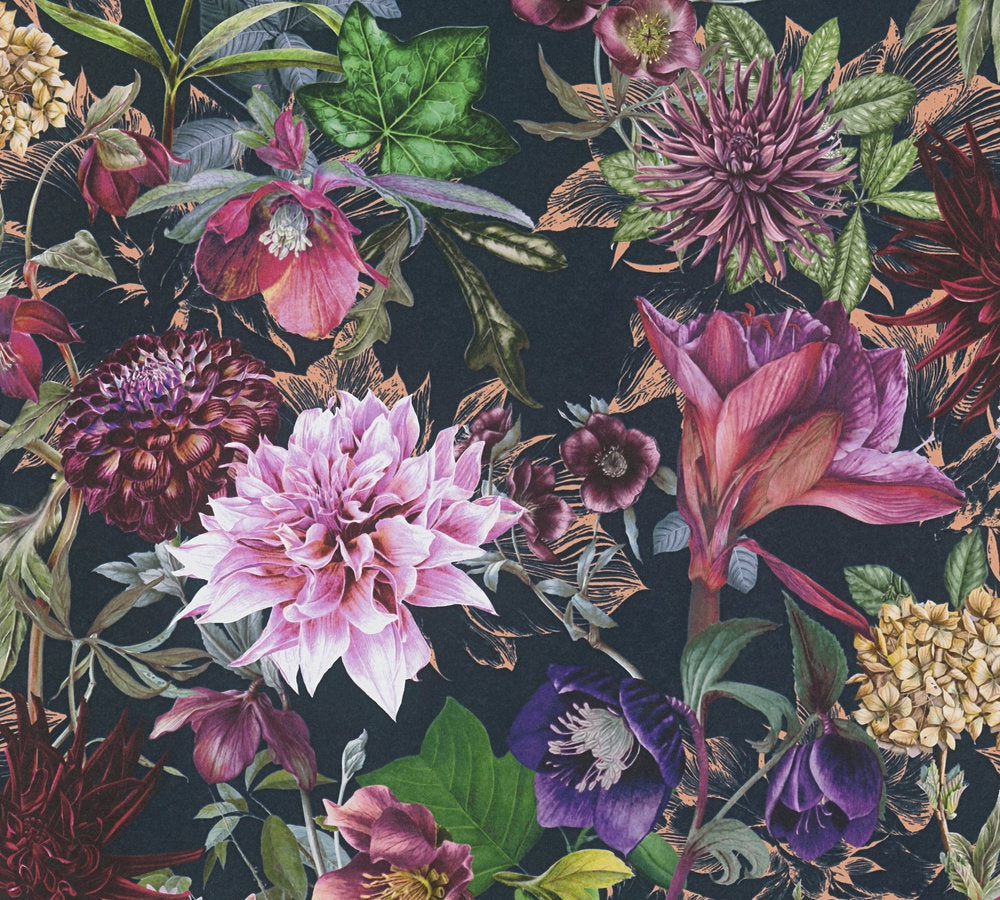 Dream Flowery - Flowers botanical wallpaper AS Creation Roll Green  381756