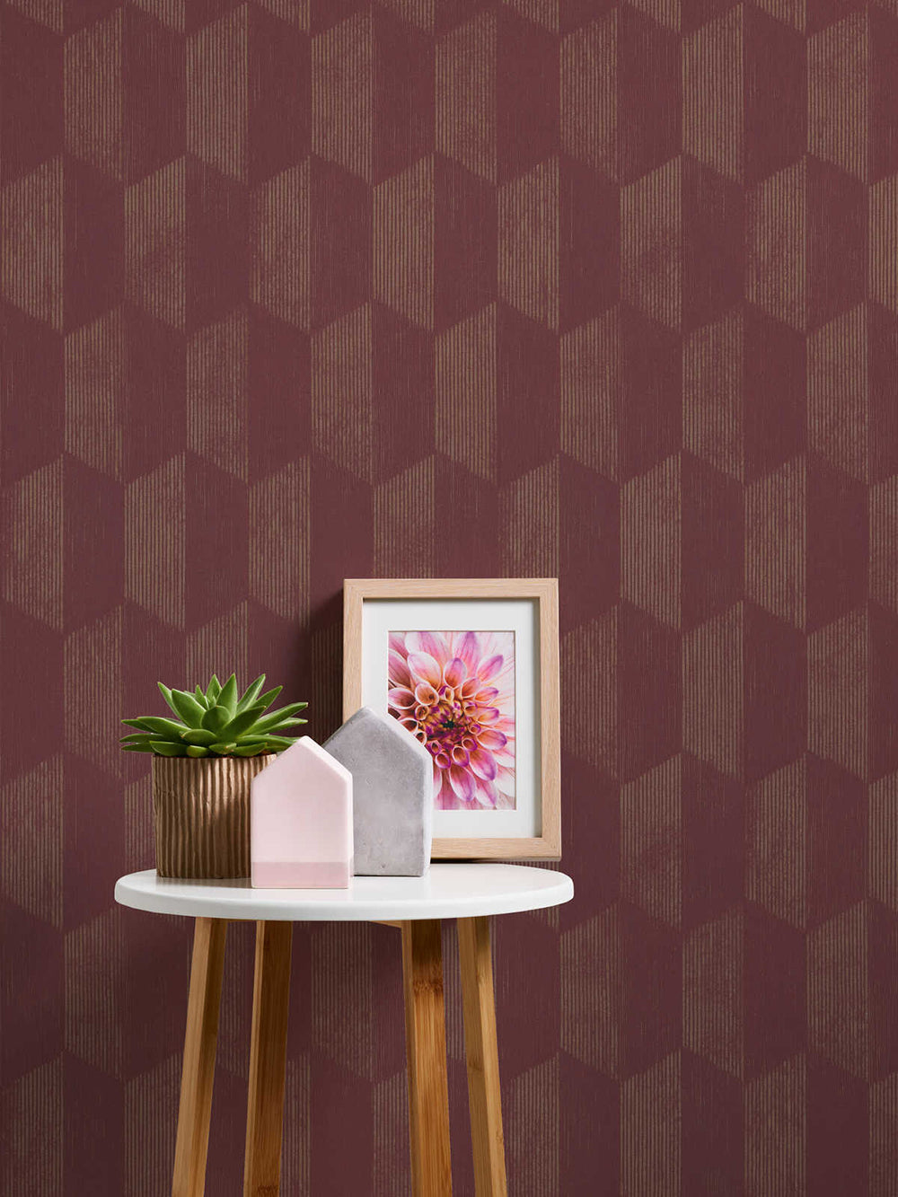 Geo Effect - Hatched Trapezoids geometric wallpaper AS Creation    