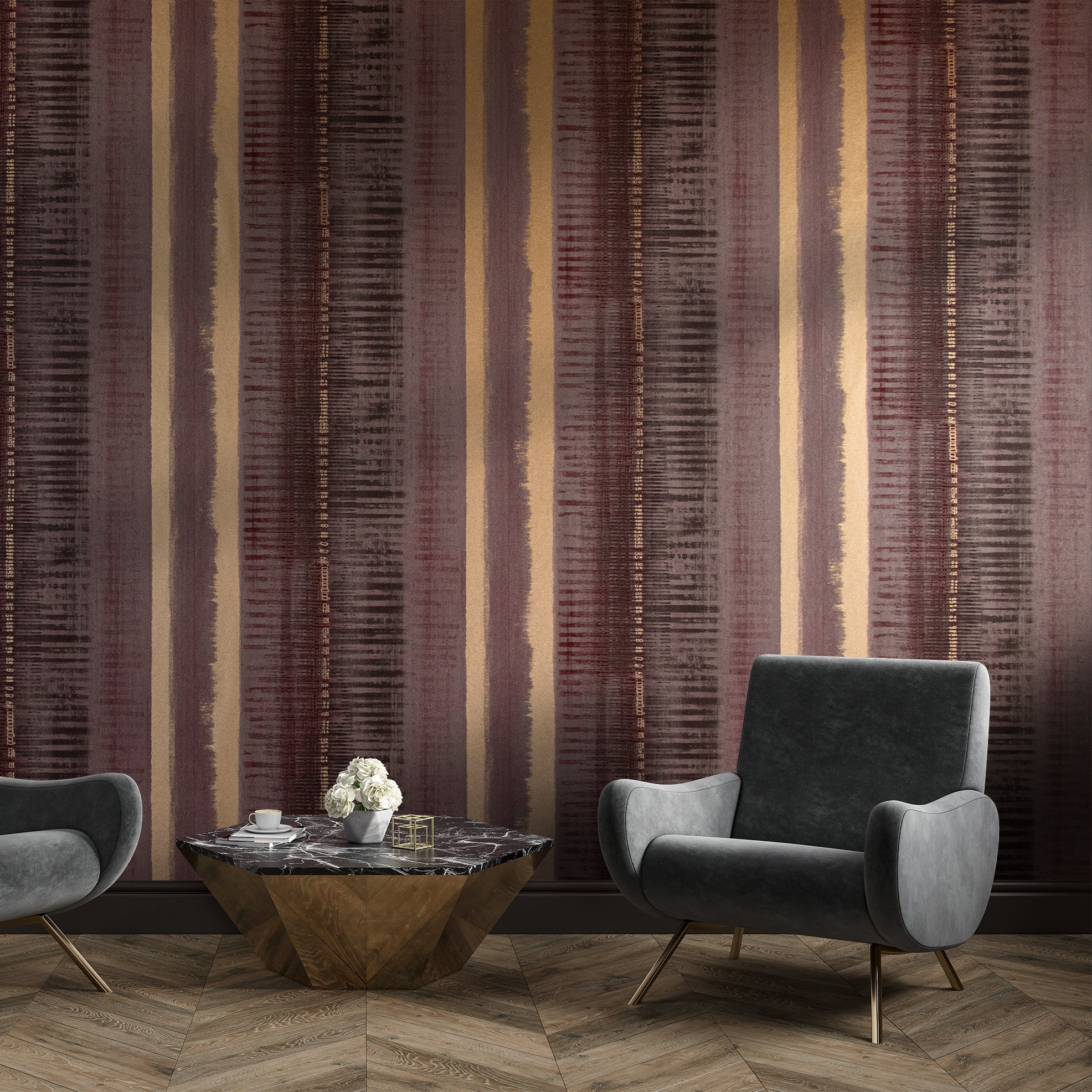 Adonea - Hermes stripe wallpaper Hohenberger    