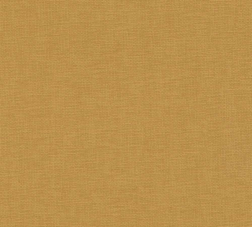 Hygge 2 - Wider Grasscloth Look plain wallpaper AS Creation Roll Yellow  386136