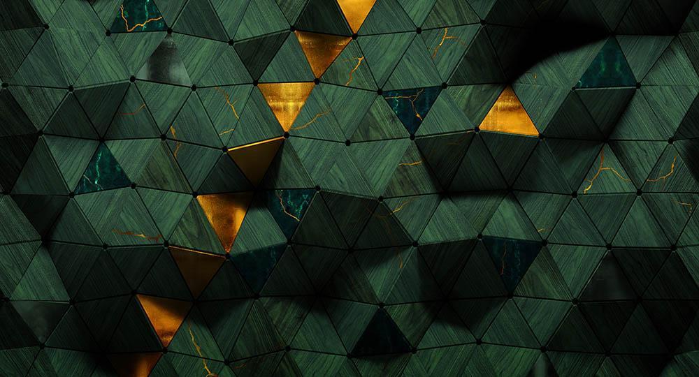 Cobalt - Wall of Manu digital print Muance Green   MU12010