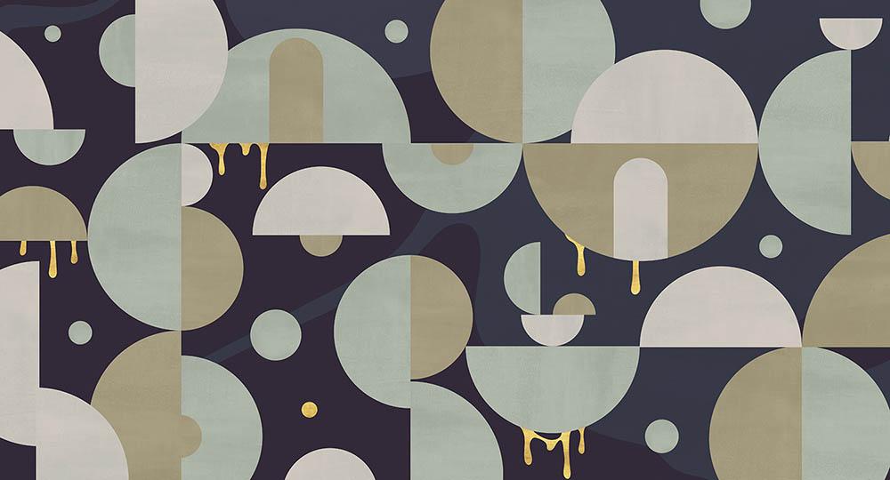 Cobalt - Kirkwood digital print Muance Black   MU12019