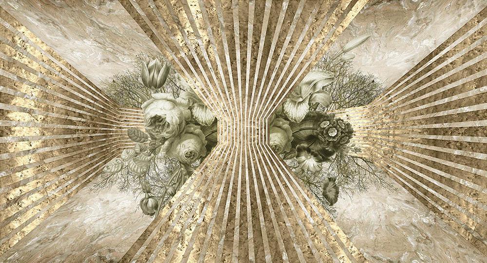 Cobalt - Royal Awakening digital print Muance Gold   MU12054