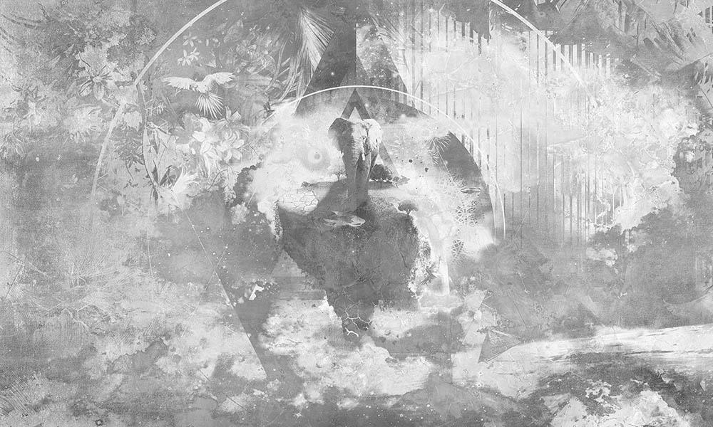 Cobalt - Cosmic Wonder digital print Muance Grey   MU12104
