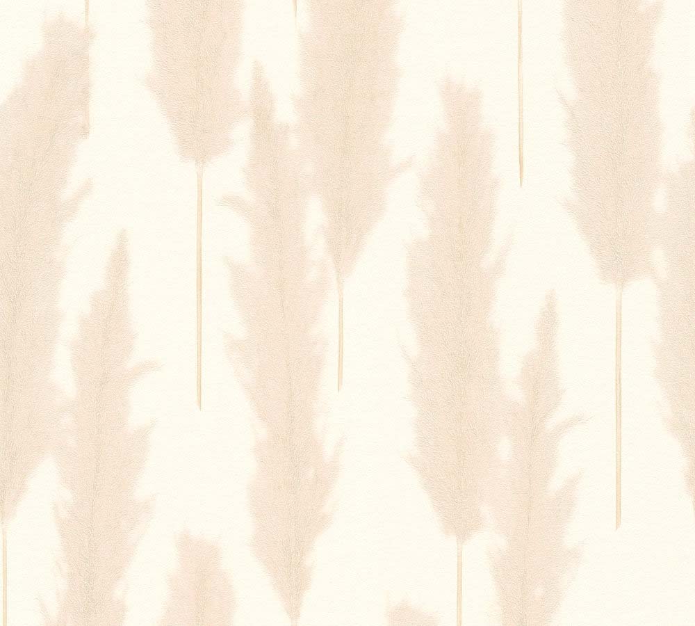Hygge 2 -  Pampas Grass botanical wallpaper AS Creation Roll Cream  386312