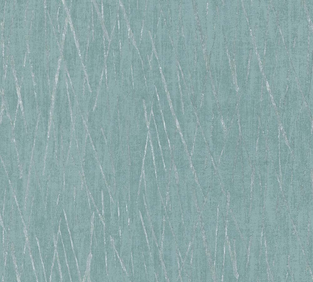 Hygge 2 -  Shimmer Lines stripe wallpaper AS Creation Roll Light Blue  385983