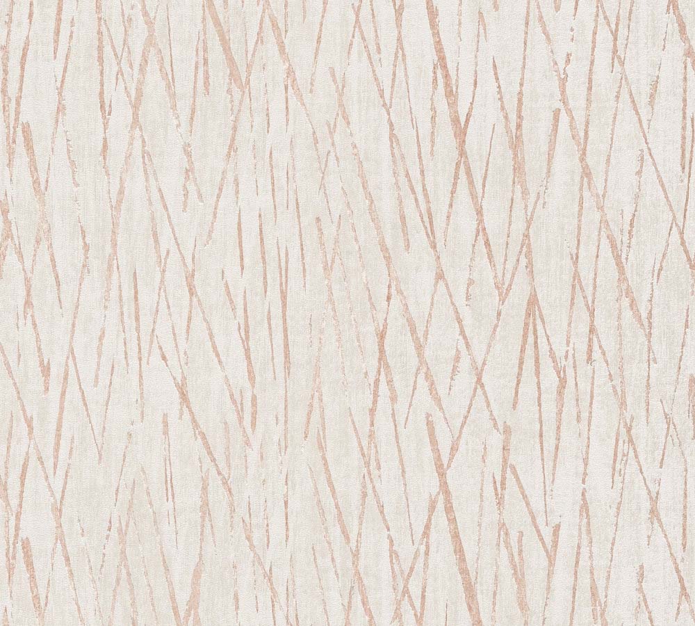 Hygge 2 -  Shimmer Lines stripe wallpaper AS Creation Roll Light Taupe  385982