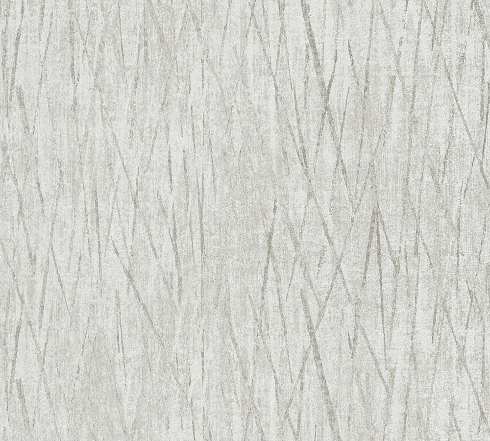 Hygge 2 -  Shimmer Lines stripe wallpaper AS Creation Roll Grey  385987
