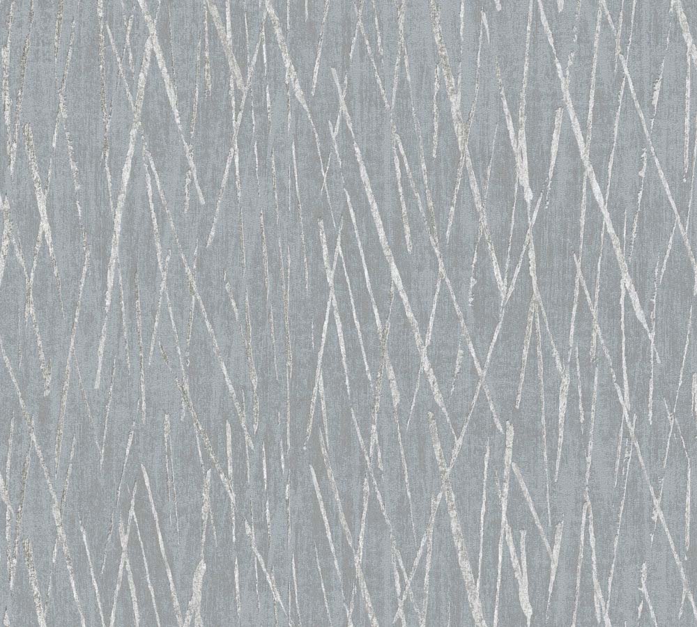 Hygge 2 -  Shimmer Lines stripe wallpaper AS Creation Roll Silver/Grey  385981