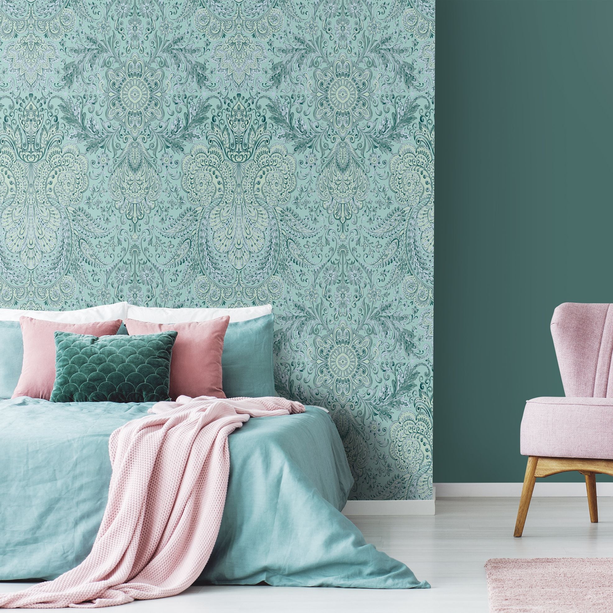 Tropical Dream  - Tahiti damask wallpaper Hohenberger    