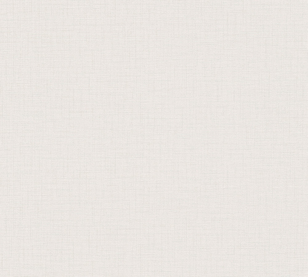 My Home My Spa - Linen Luxury Textile Look plain wallpaper AS Creation Roll Light Grey  387124