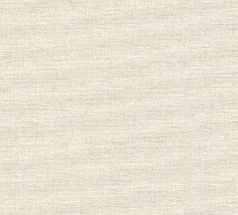 My Home My Spa - Linen Luxury Textile Look plain wallpaper AS Creation Roll Light Beige  387127