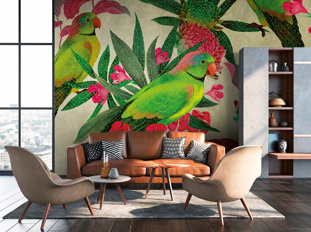 The Wall - Three Parrots smart walls AS Creation    