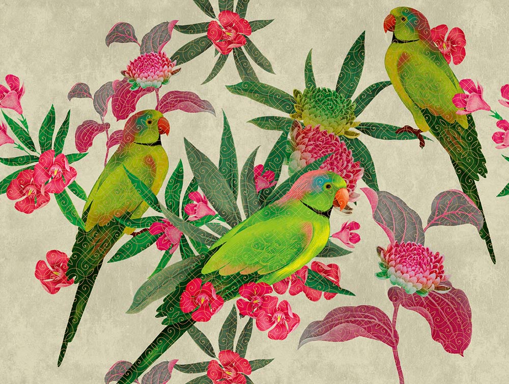 The Wall - Three Parrots smart walls AS Creation    