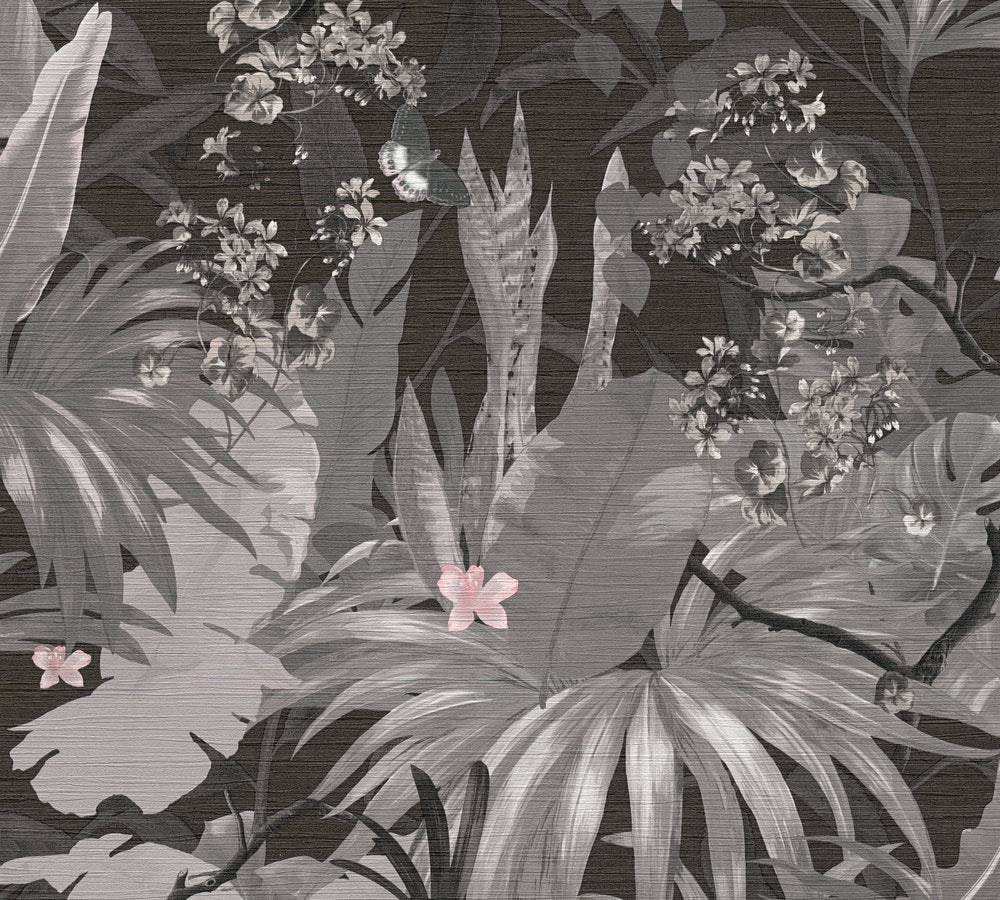 Desert Lodge - Urban Jungle botanical wallpaper AS Creation Roll Grey  385221