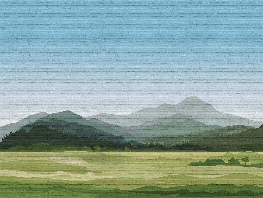 The Wall - Watercolour Mountains smart walls AS Creation    