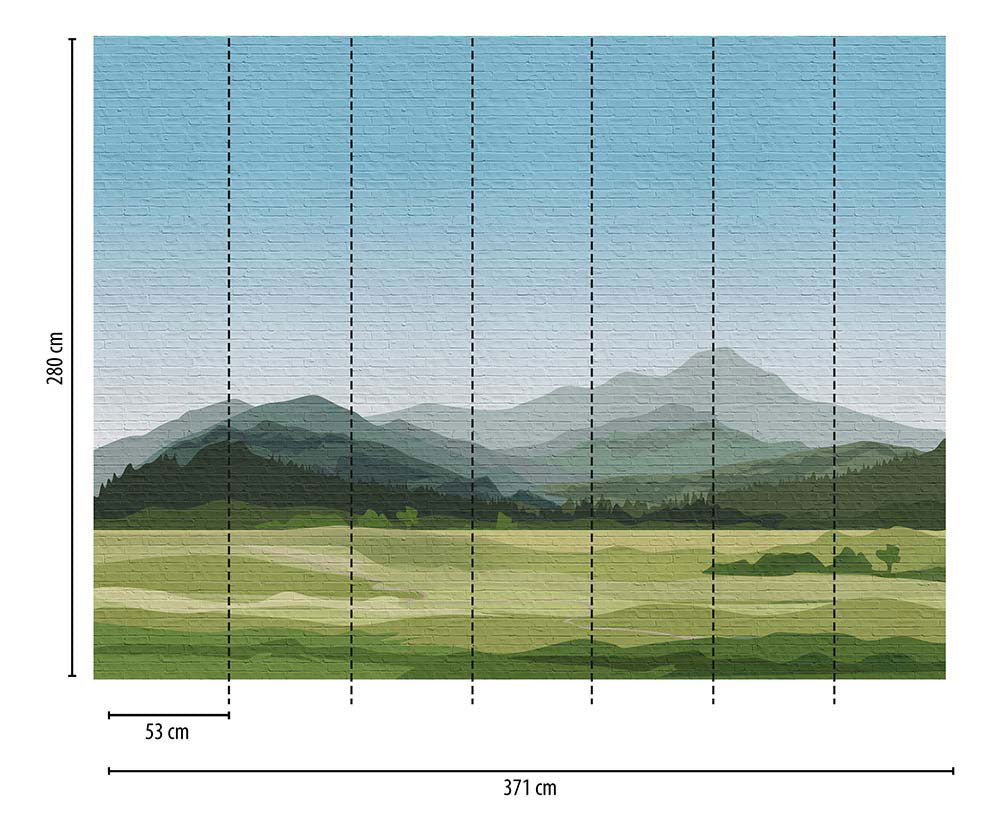 The Wall - Watercolour Mountains smart walls AS Creation    