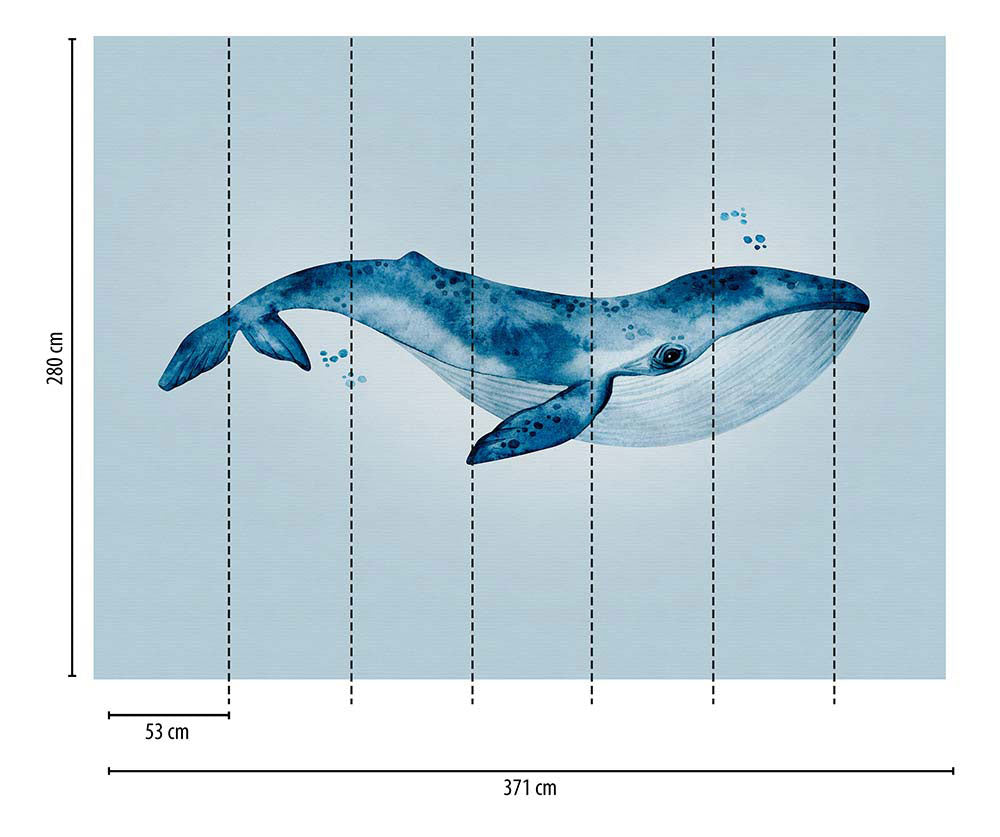 The Wall - Watercolour Whale smart walls AS Creation    