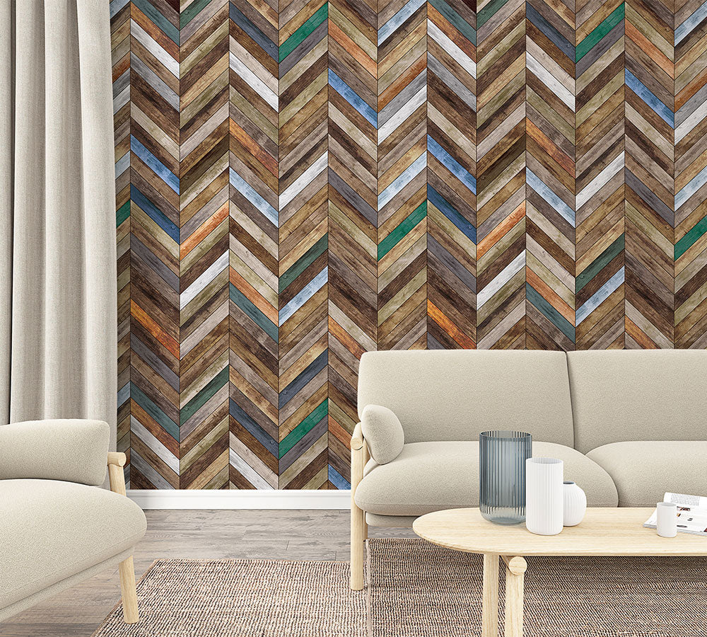 Smart Art Easy - Wooden Herringbone smart walls Marburg    