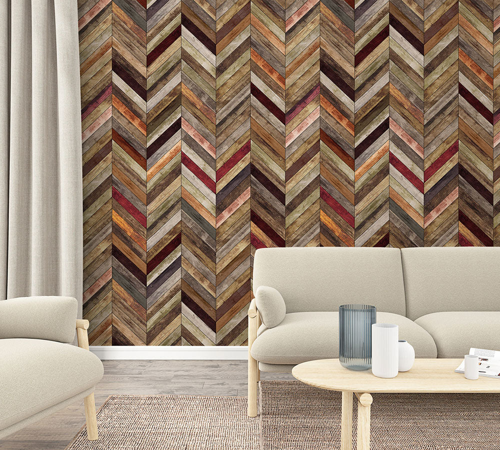 Smart Art Easy - Wooden Herringbone smart walls Marburg    