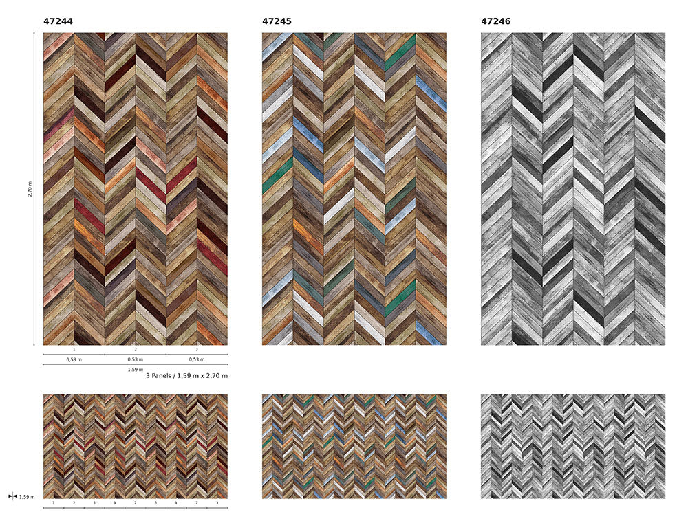 Smart Art Easy - Wooden Herringbone smart walls Marburg    