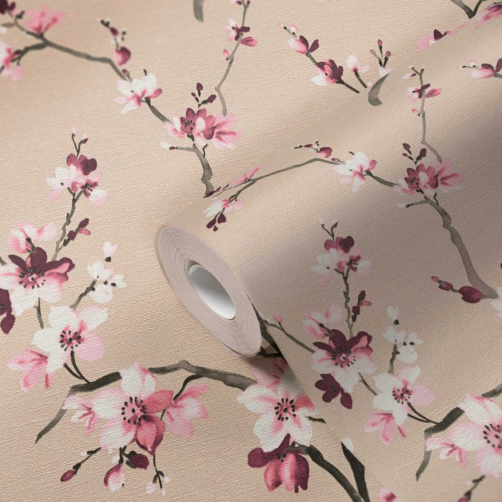 Desert Lodge - Cherry Blossom botanical wallpaper AS Creation    