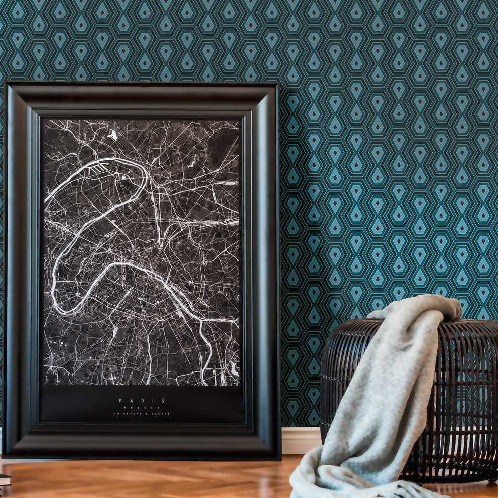 Jungle Chic - Tropical Geometrics geometric wallpaper AS Creation    