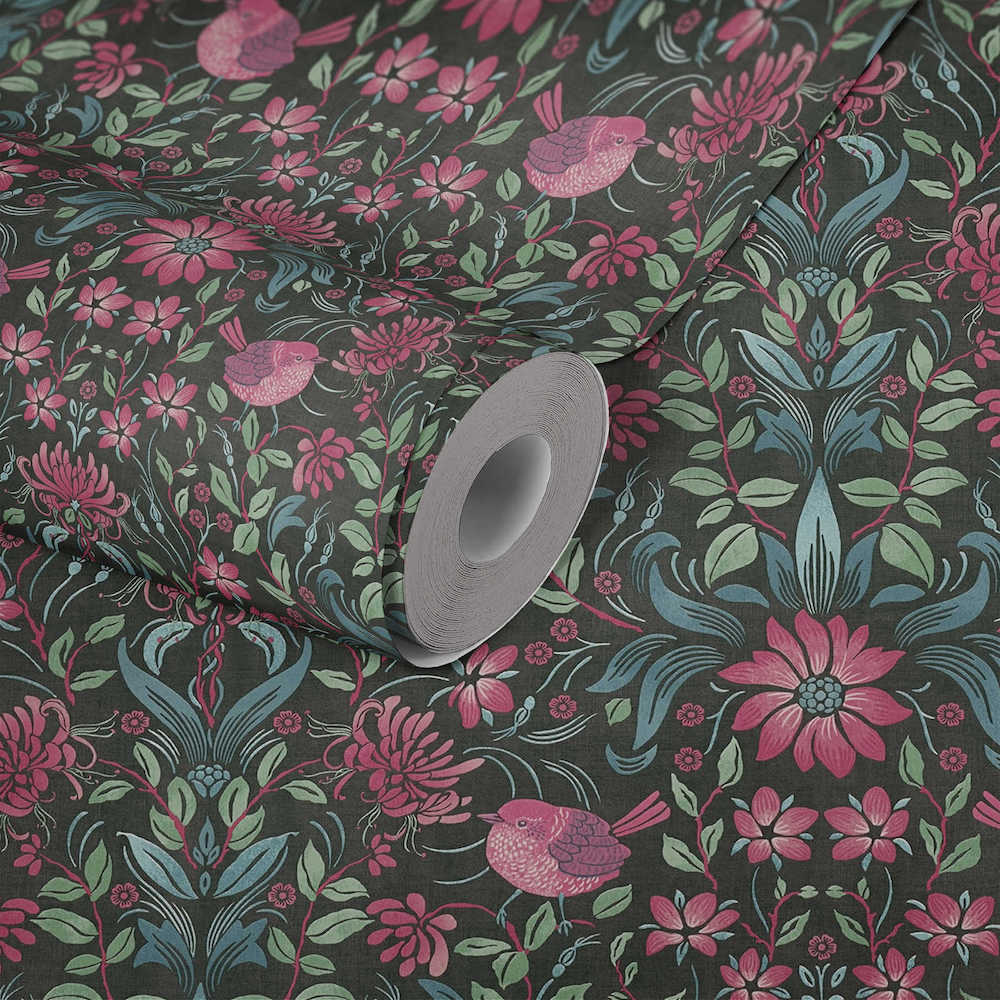 Maison Charme - Floral with Birds botanical wallpaper AS Creation    
