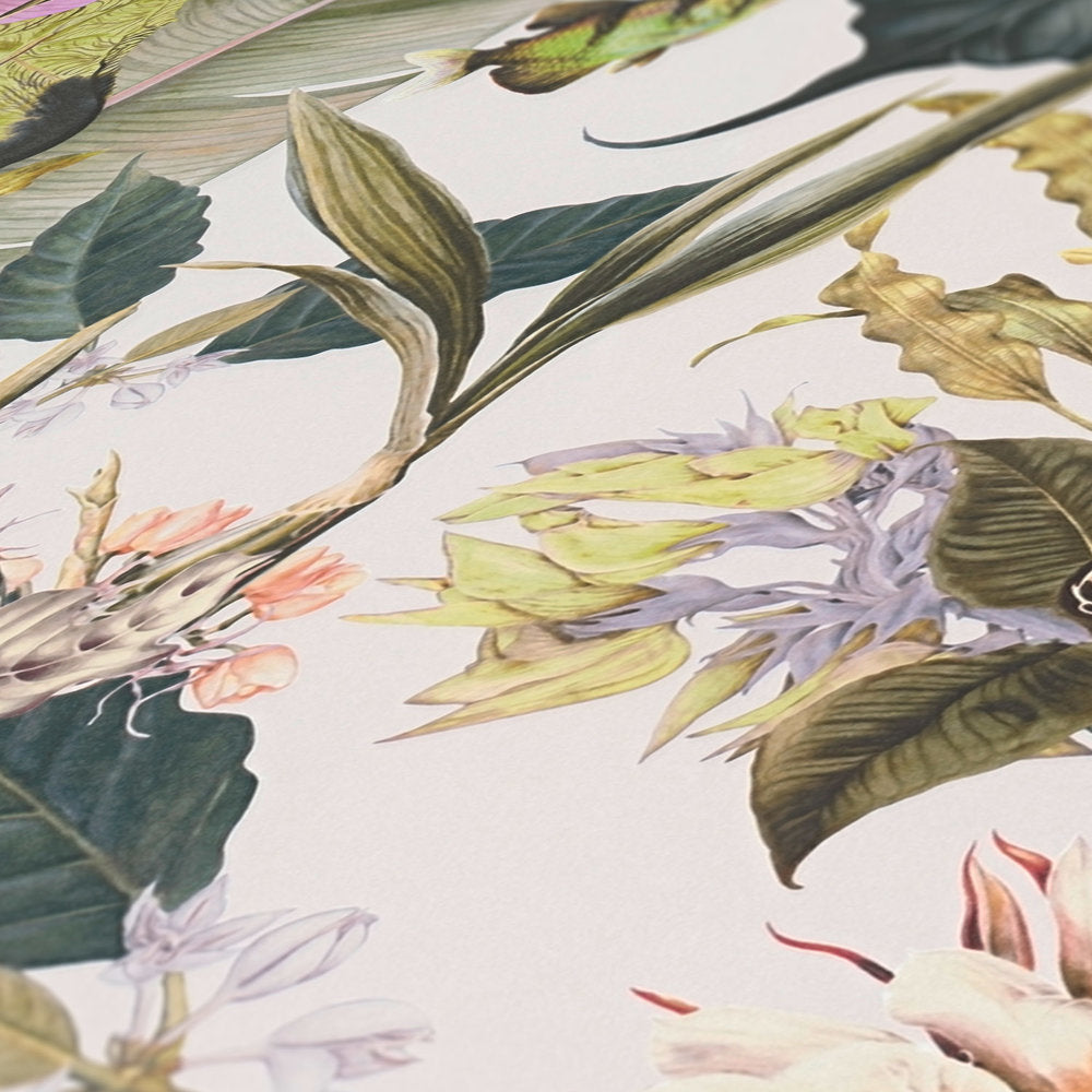 Dream Flowery - Tropical Animals botanical wallpaper AS Creation    