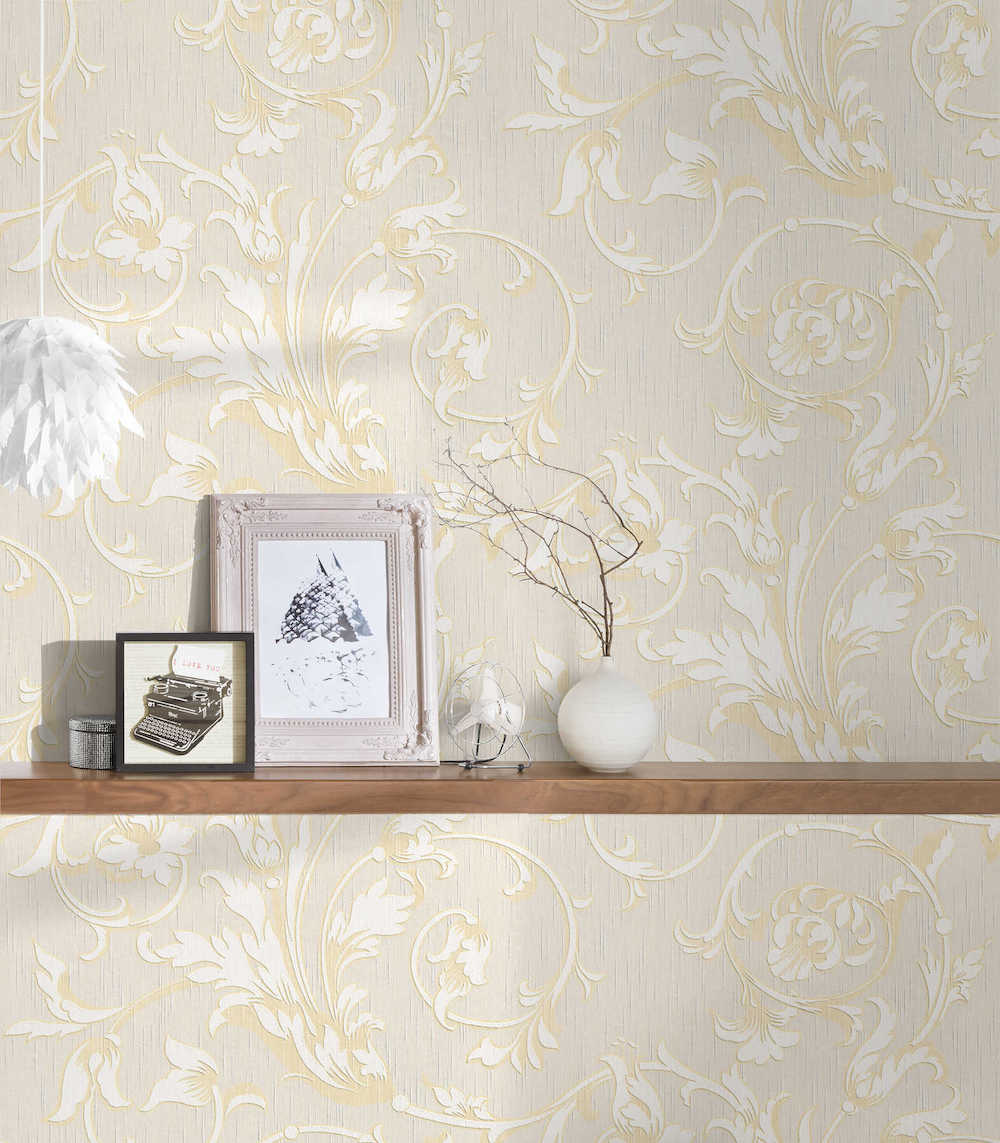 Tessuto - Embossed Filigree textile wallpaper AS Creation    