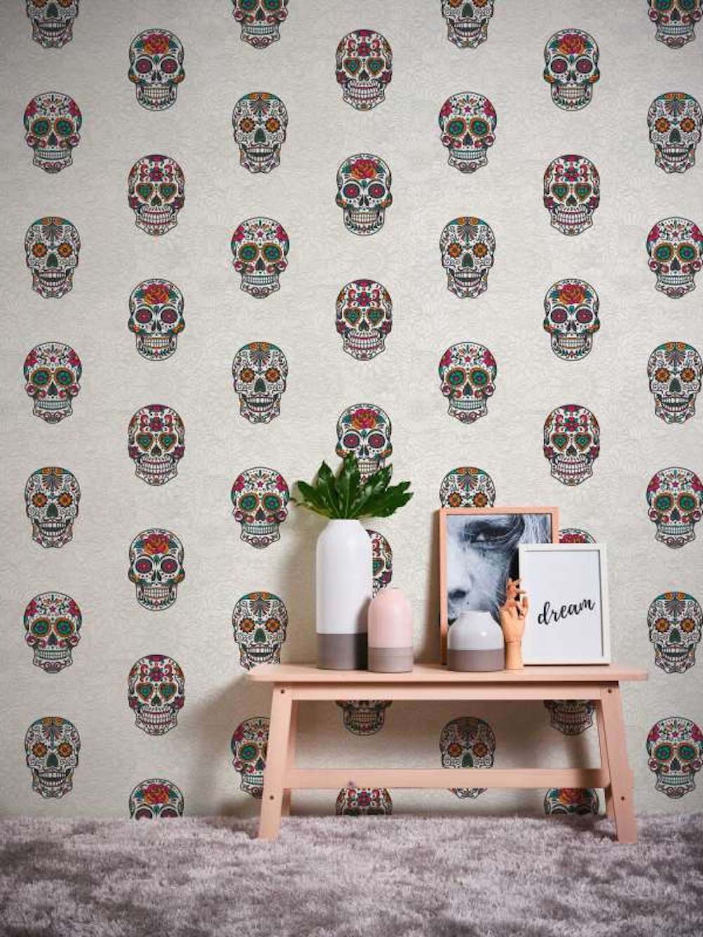 Club Tropicana - Candy Skulls kids wallpaper AS Creation    