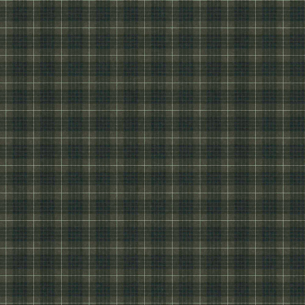 Art of Eden - Checkered Flannel geometric wallpaper AS Creation Roll Dark Green  390643