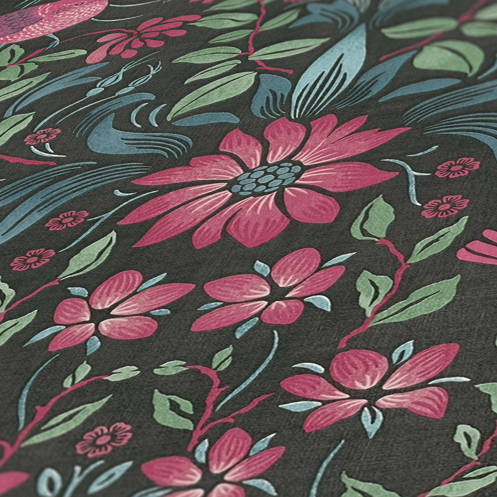 Maison Charme - Floral with Birds botanical wallpaper AS Creation    