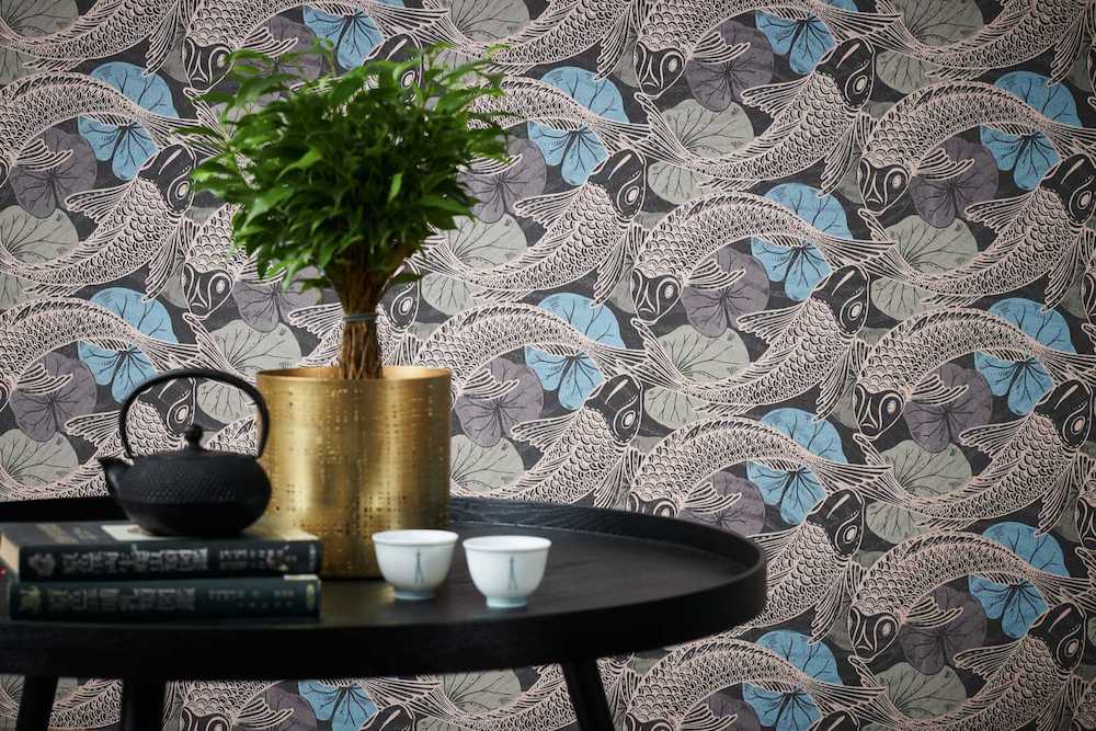 Metropolitan Stories 2 - Playing it Koi botanical wallpaper AS Creation    
